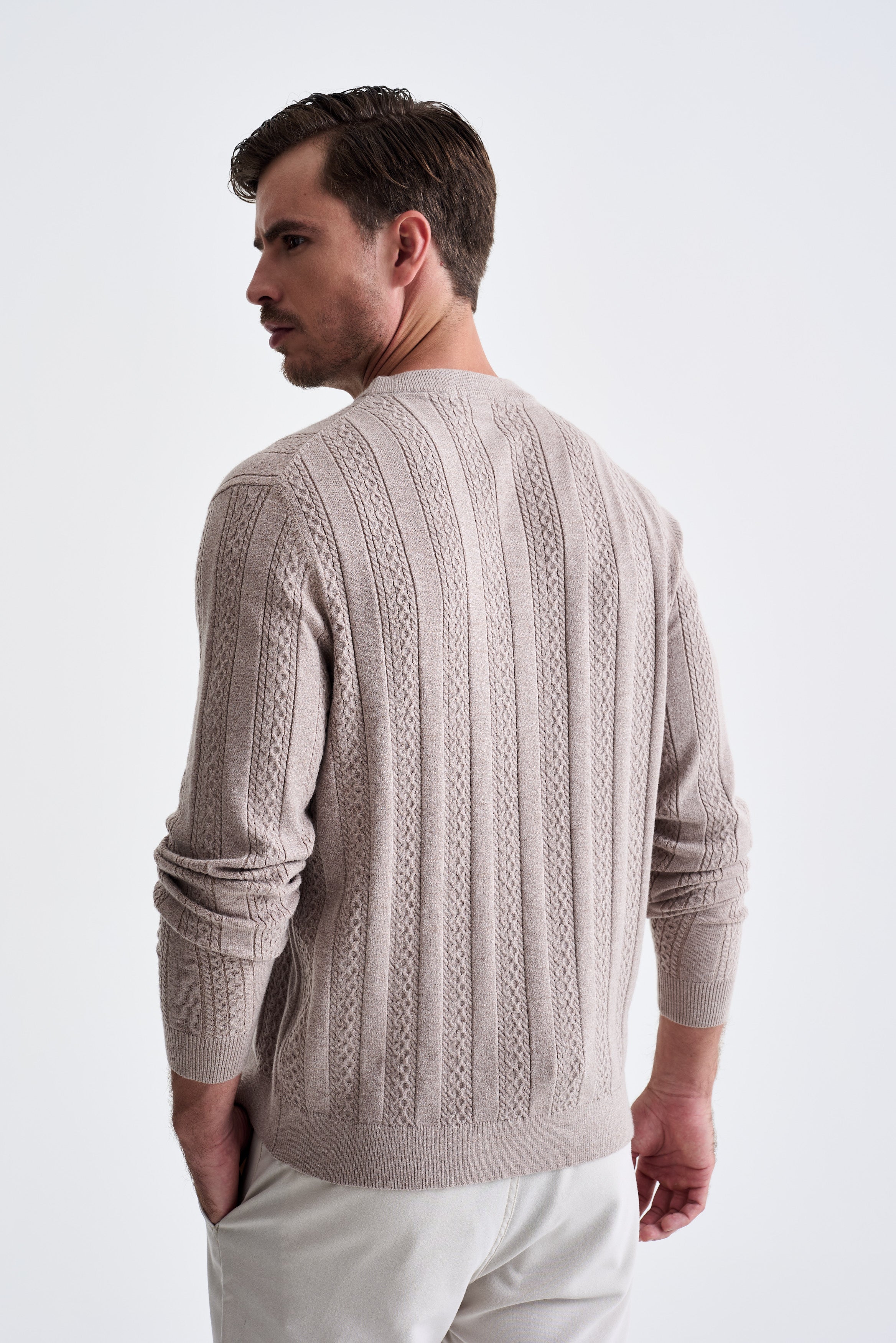 Tricot Cable Bege