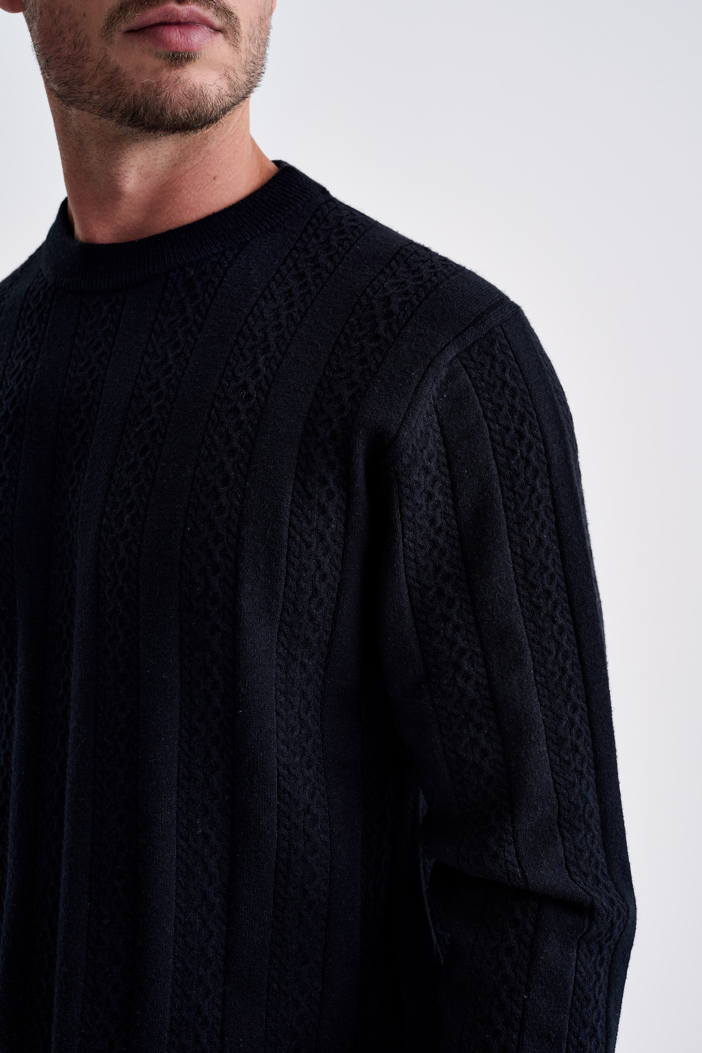 Tricot Cable Preto