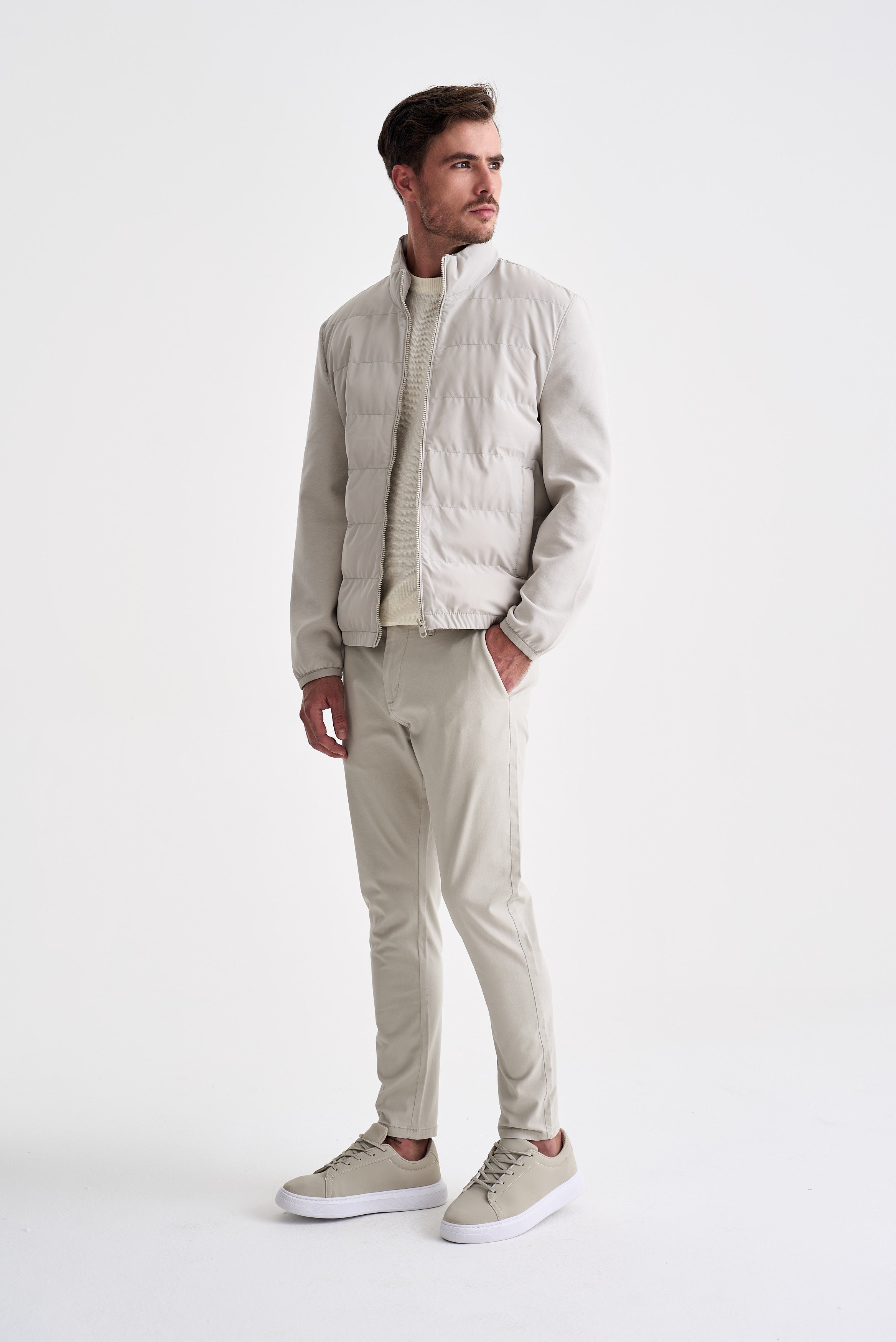 Jaqueta Padded Off White