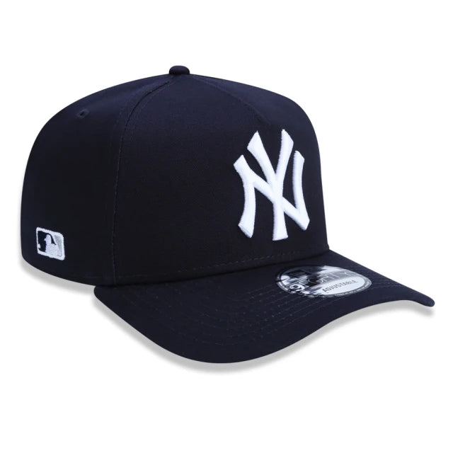 Boné 9FORTY A-Frame MLB New York Yankees Marinho Logo Branco
