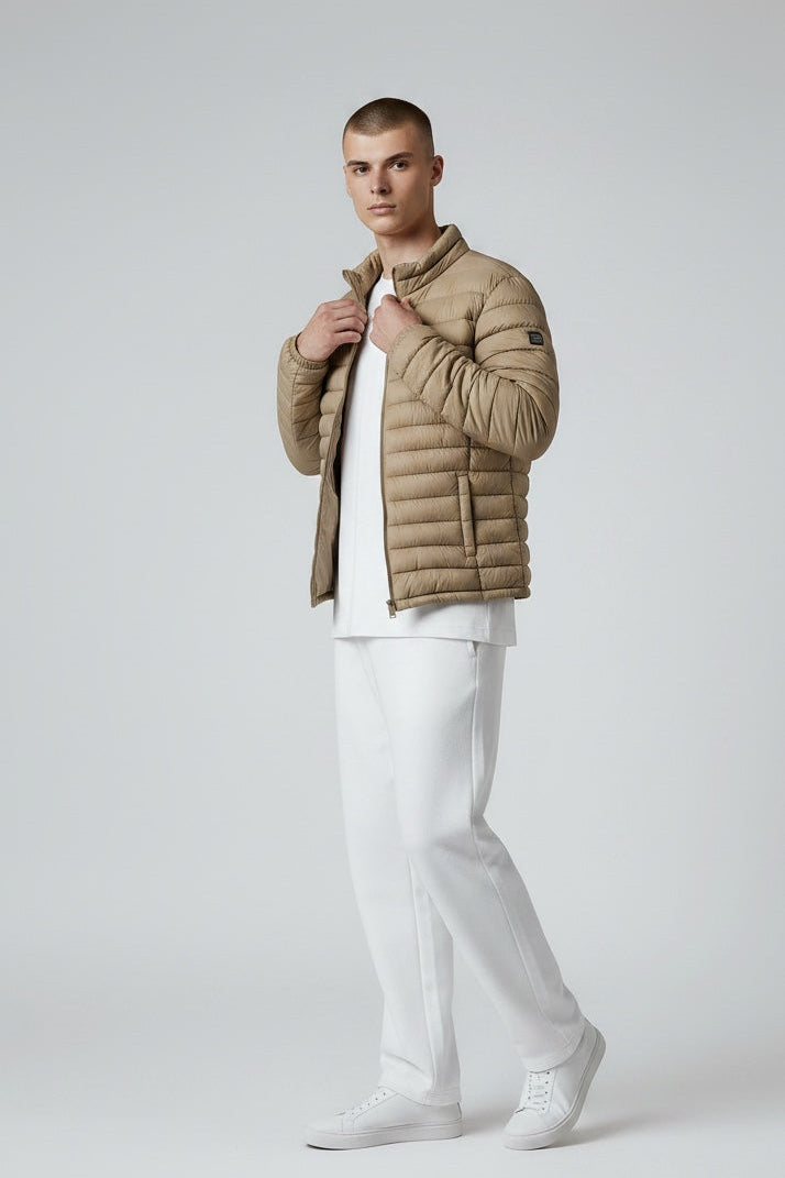 Jaqueta Nylon Puffer Kaki