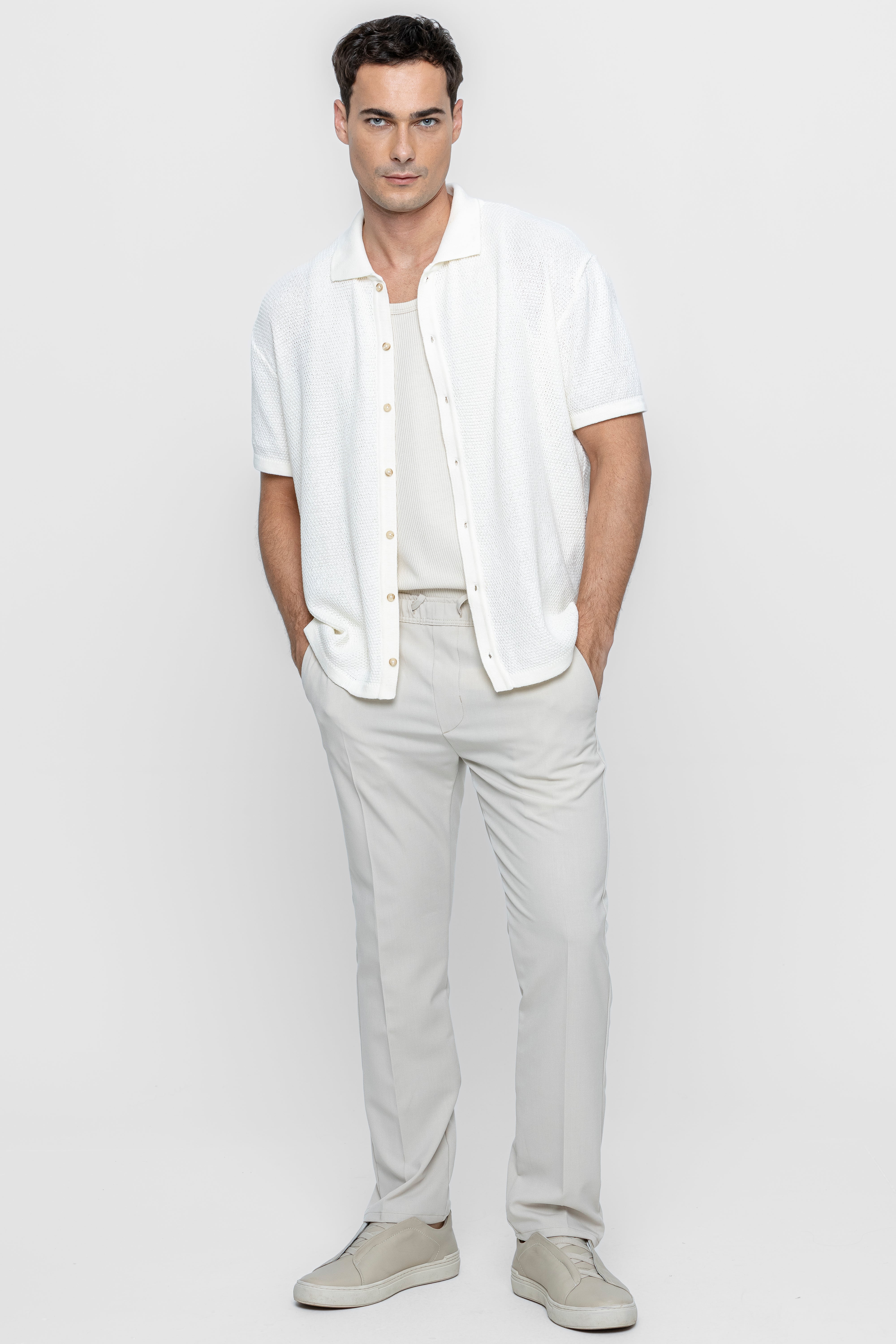 Camisa Tricot Textura Granitê