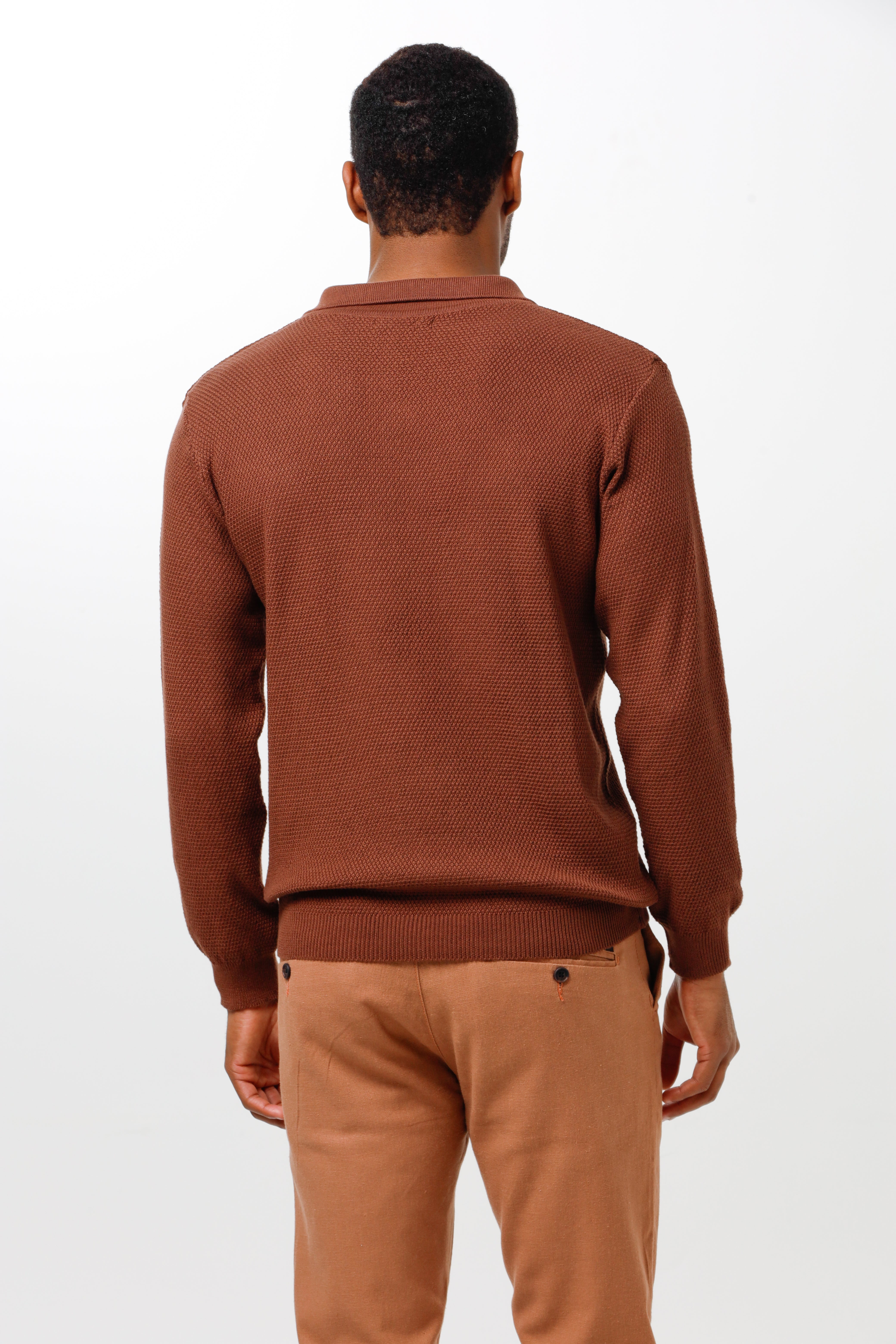 Polo Tricot Colmeia Manga Longa