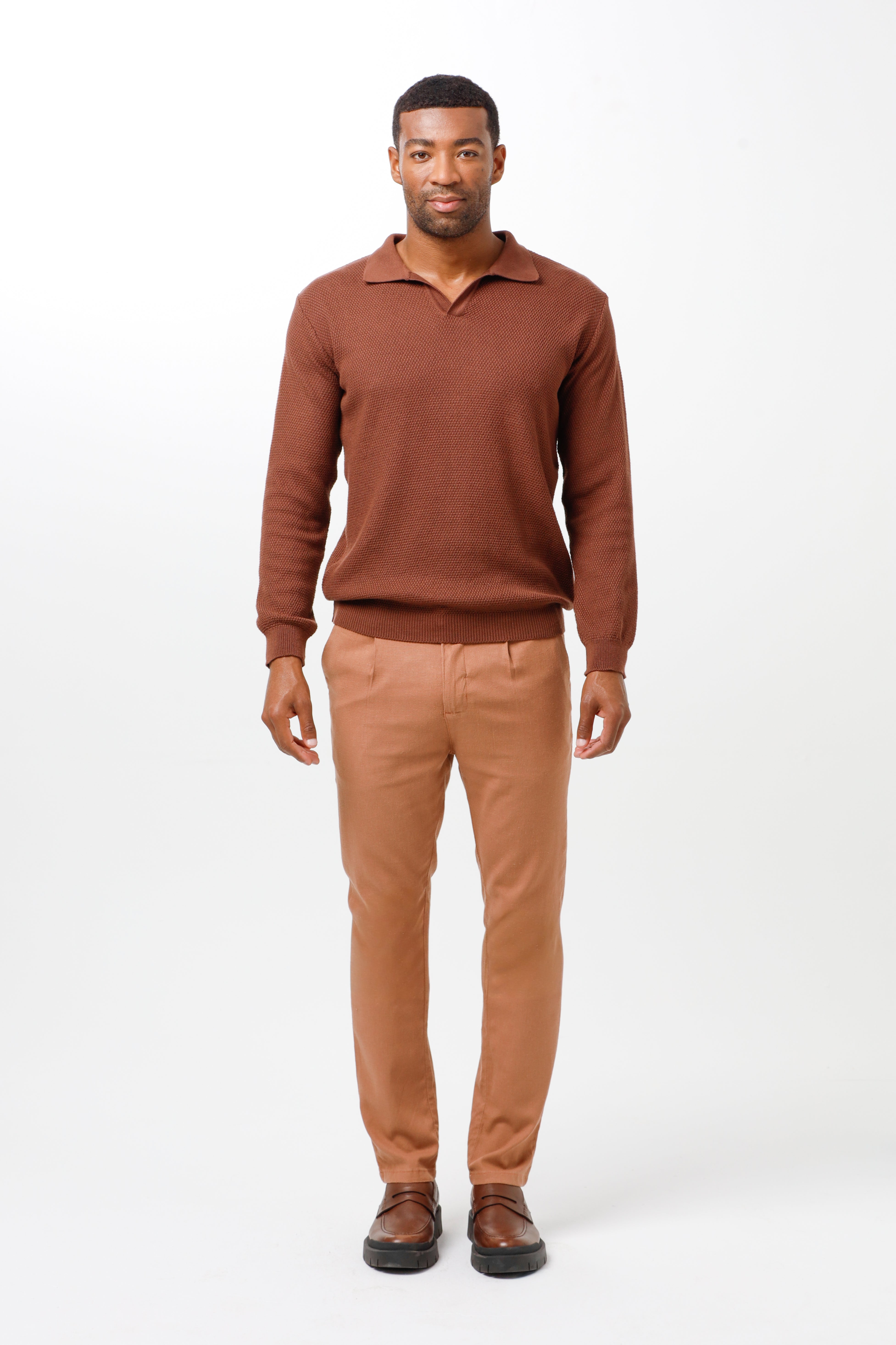 Polo Tricot Colmeia Manga Longa